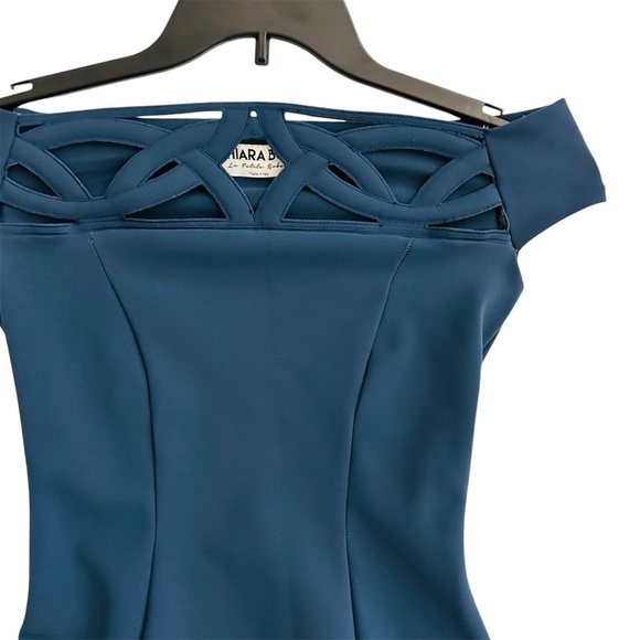 Chiara Boni La Petite Robe Blue Artico Tessie Gown Size 42 US 6 Mermaid Bodycon - Picture 8 of 16